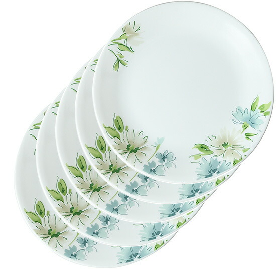 コレール CORELLE フェアリーフローラ 中皿 5枚組 J108-FFA-5 耐熱ガラス アメリカ製