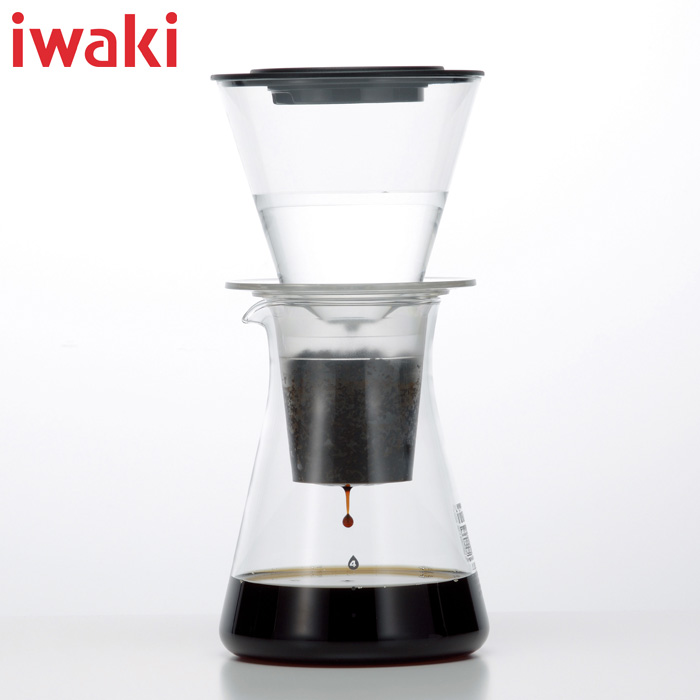 iwaki(イワキ) ウォータードリップコーヒーサーバー 実用容量440ml 水出しコーヒー 珈琲 耐熱ガラス 大人気 KT8644-CL1 ティー＆コーヒー cold brew coffee