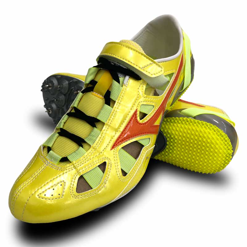 コイケオリジナル 陸上スパイク インクススプリント レーザーイエロー/オレンジ MIZUNO ミズノ ランスパ 短距離用(8mq22102) 25021stk 【オンラインストア限定】|HOOP HOUSE