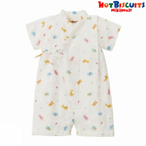 ミキハウス正規販売店 ミキハウス ホットビスケッツ Mikihouse 甚平オール Ss M 50 80cm 商舗