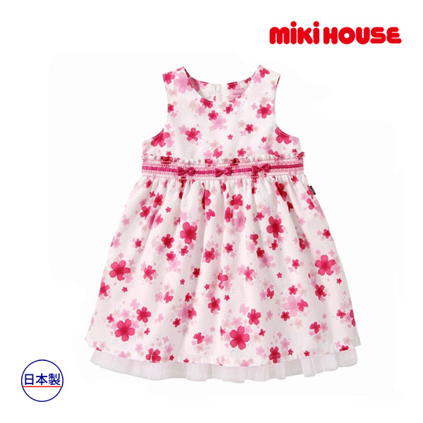19日~P11倍★取り寄せ商品●ミキハウス mikihouse 花柄プリント ワンピース(120cm・130cm)|Forever123