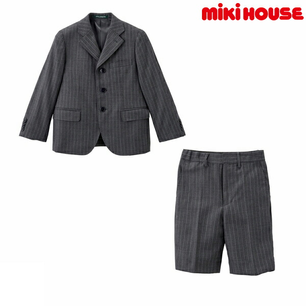 19日~P11倍★取り寄せ商品●ミキハウス mikihouse フォーマル /ストライプスーツ(120cm・130cm)|Forever123