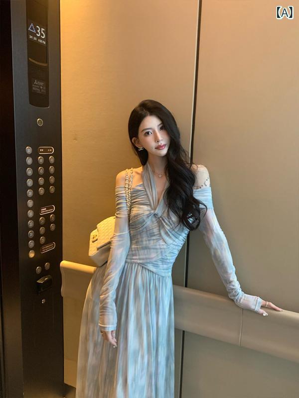 ワンピース シフォンワンピース レディース ロングワンピース シャツワンピース ワンピース シフォンワンピース レディース ロングワンピース シャツワンピース ミスター クン ロマンティック マドリッド フレンチ Vネック プリント ドレス レディース |ホープ