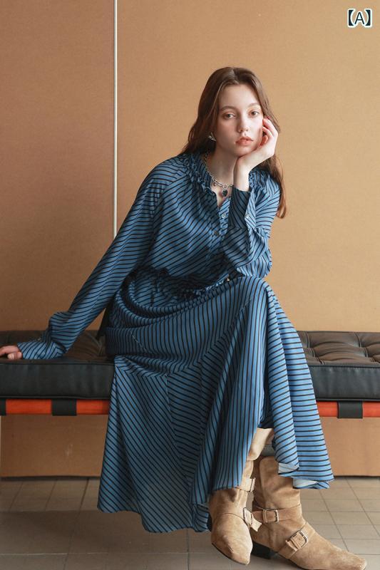 衣裳 シフォン衣裳 レディース ロング衣裳 プルオーバー衣裳 衣裳 シフォン衣裳 レディース ロング衣裳 プルオーバー衣裳 敵対 ナイロン / 照明ランプ色つや ツイル ドローストリング 御召しもの フレンチ表現スタイル ユニー