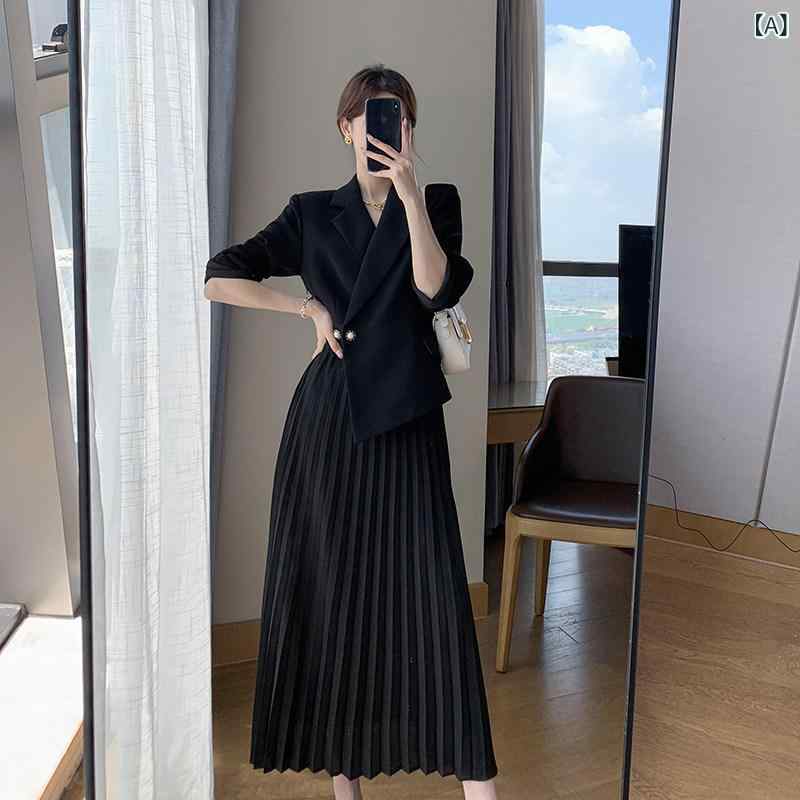 ワンピ シャツワンピ ロング マキシ 好ましい ゲの まっ黒い お召しものの お上さん 2025 春型 背広 色合い 酉の方角 か細い 如何様物 背広 筋目スコート