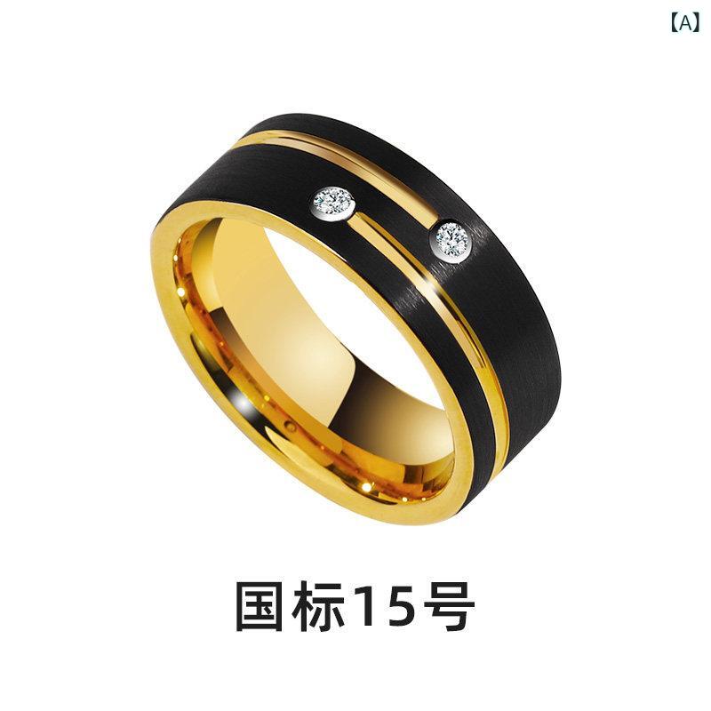 メンズ アクセ 指環 輪っか しろがね色添え物 サヤ 輪っか メンズ 黒いことゴールド 御膳上等 モ アッサ ナイト爵 伝達ルート石ころ 個人的特徴的 人さし指  かざり付ける品