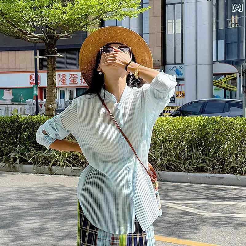 上下 レディース 仕掛ける 衣装 セットアップ ハン レディース ミヤケ  春夏 筋目 プルオーバー 刷り上げる ロング スコート 心地よい トップス 素晴らしい 背広