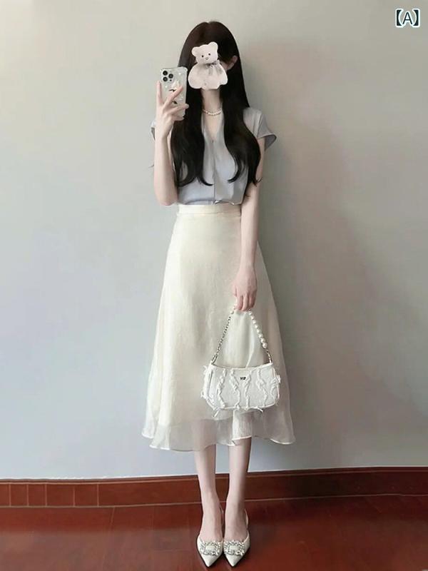 上下 レディース 仕掛ける 衣装 セットアップ 年 初夏の 出で立ち お上さん服 一揃い 新型 たわい無い 大きさ ゆったり 雅びやかな スコート 夏 背広