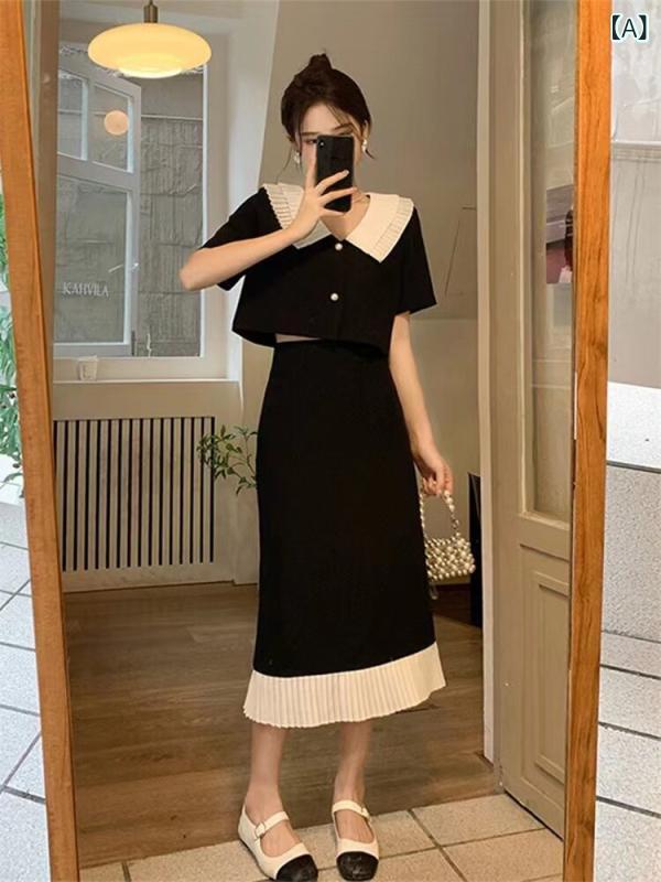 上下 レディース 仕掛ける 衣装 セットアップ スコート 背広 お上さん用 夏 熱っぽい 表現スタイル ハイエンドな 半袖 プルオーバー 背広