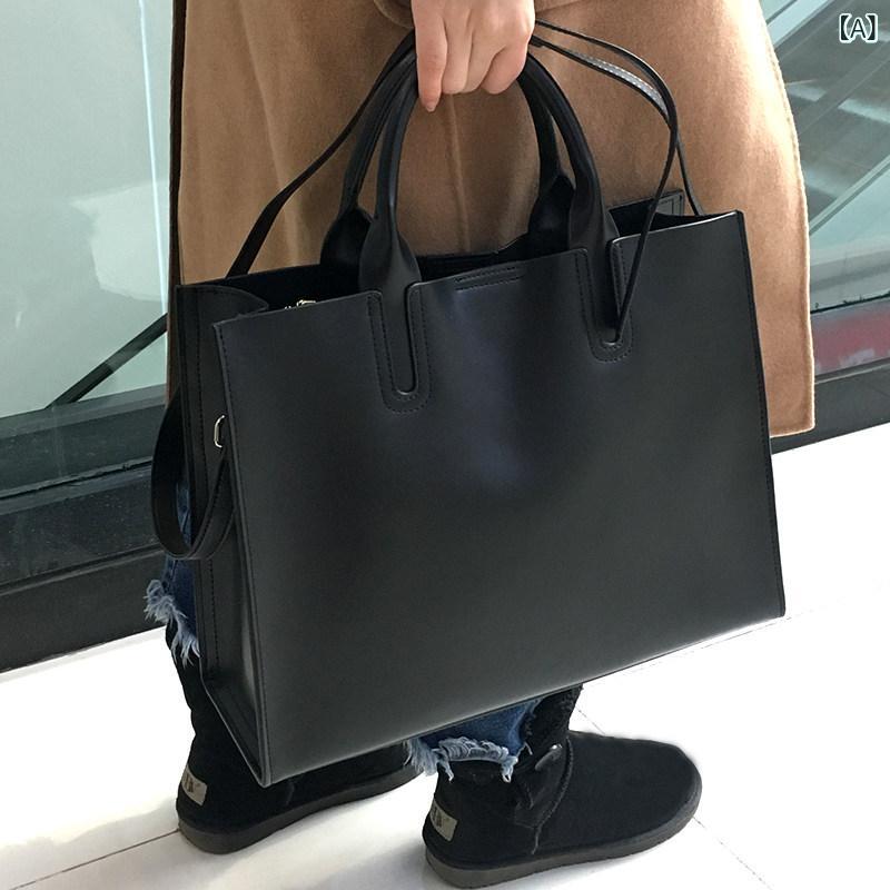 20代 30代 40代 大容量 女性用 バッグ大容量 通勤用 革 レディース ハンドバッグ 大型 バッグ 2025年 ビジネス トートバッグ ブリーフケース