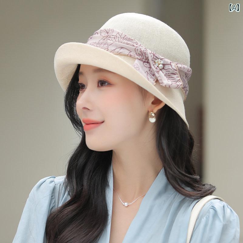 頭顱えり巻き り 今めかしい 韓国 和風と 紙製の 鳥打ち帽 レディースの 夏用 サンハット 亭主もち用 紫外線 撥ねのける 漁船乗組員 帽 年