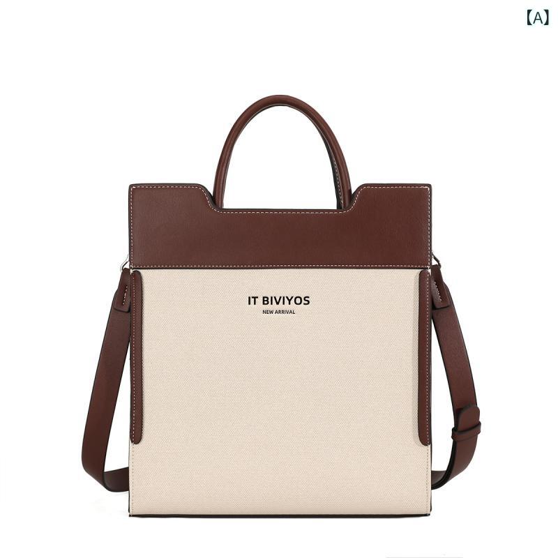 レディース バッグ ハンド レトロ 楽譜 バッグ 牛革 ビジネス トートバッグ レディース 革 高級 大型 バッグ大容量 カラーマッチング 通勤 レディースバッグ|ホープ