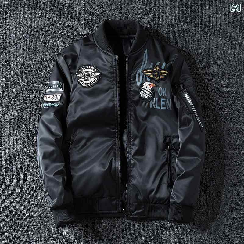 ジャケット メンズ メンズジャケット メンズ ボン バー ジャケット 野球 ユニフォーム 秋冬 アメリカ 空の 両面 厚手 大きいサイズ 綿の 服の｜ホープ