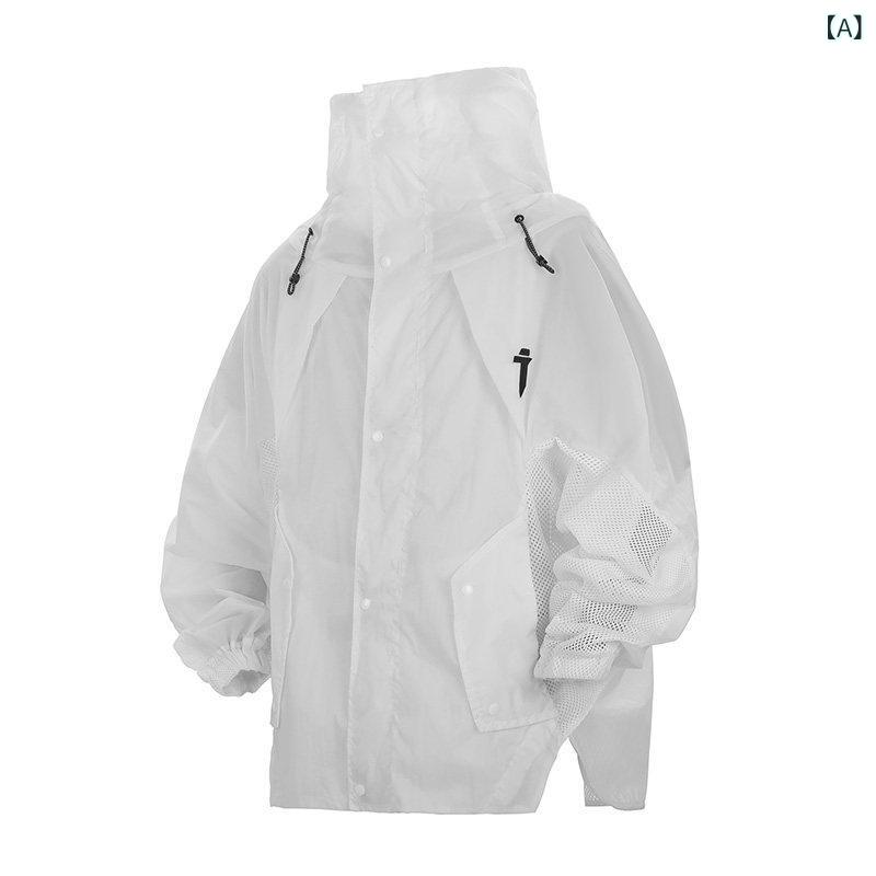 ラッシュガード 水陸両用 UVカット Jiye Heavy Industry 夏用 立体 フード付き 日焼け防止 服 メンズ メッシュ アウトドア スポーツ レジャー UPF 50｜ホープ