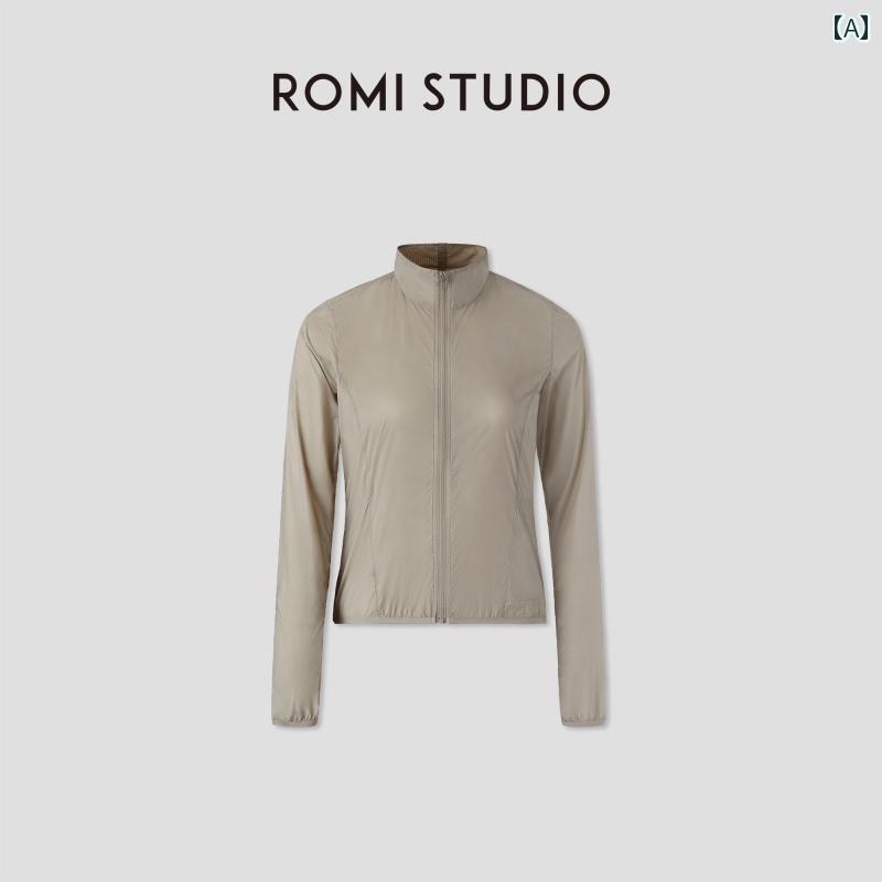 コート レディース ROMI STUDIO 肌に 優しい 軽量 極 薄 アイス フィール サマー トップ ジャケット RWCSWG 2633