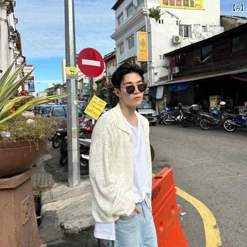 編み物ジレー 夏時ジレー 執務室 商行為 心地好い HENRY Liu Xianhua 同じ オフ 白いこと 編み物 プルオーバー ジレー  レトロ 分かりやすい 流行り物の メンズ レディースの 上衣