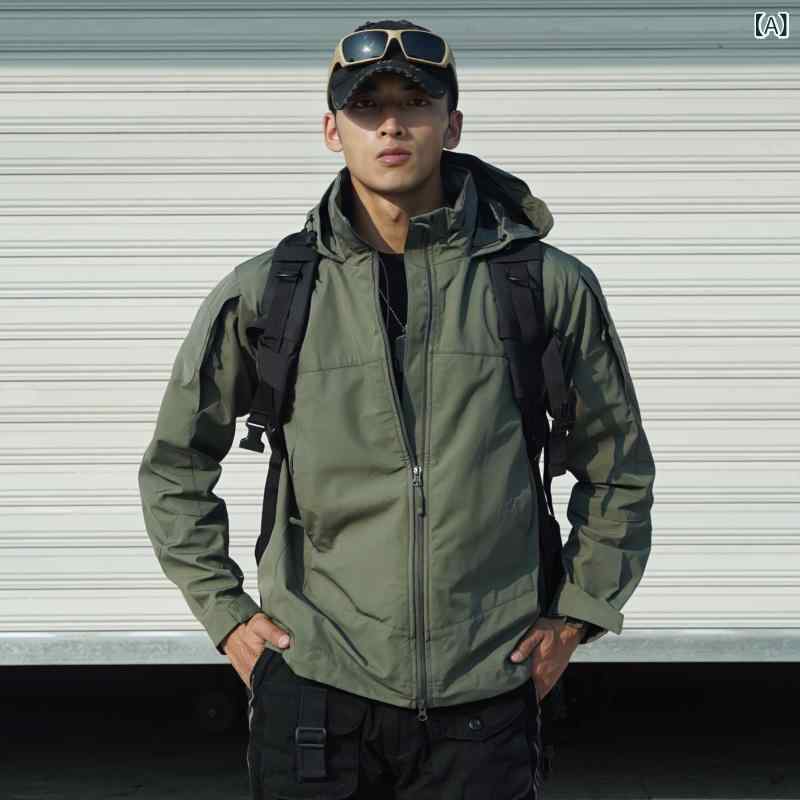 タクティカルジャケット メンズ やり方服 やり方着 GUNCHILL タクティカル ホンブルグ帽 甲殻 上衣 室外 防風 雨合羽 心地よい 軽さ 成人男性用