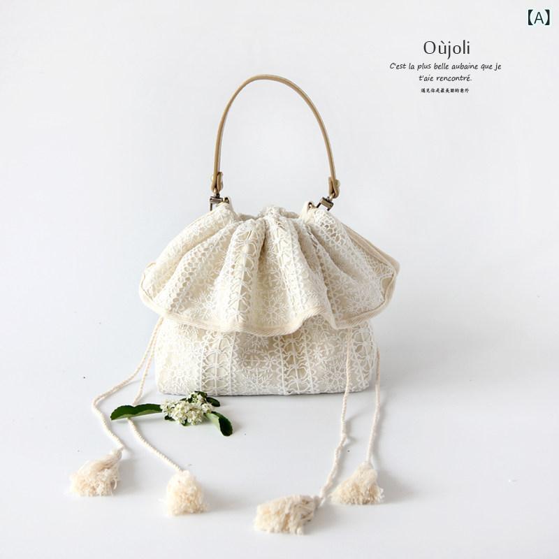 ショルダーバッグ ショルダー ワンショルダー ボディバッグ 斜め掛け Wuyouliの 優しい 刺繍 ハンドバッグ フォレスト レース バッグ レディース クロス ボディ 小さい 布