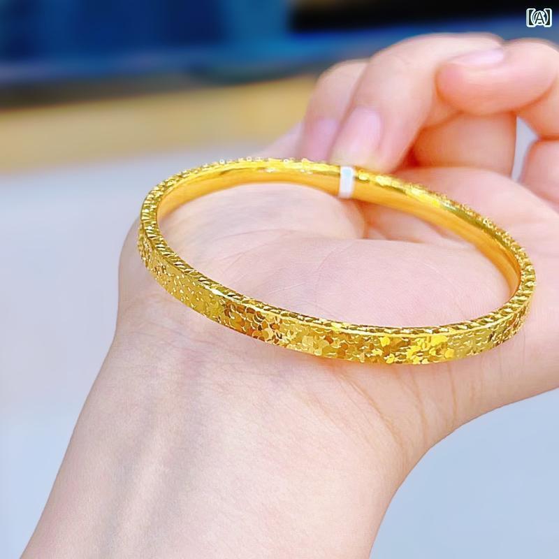 腕輪 バングル オシャレ レトロ 家督の 金と 銀の 腕輪 崩れた 氷 固形体 黄み 99 九分丈 滅 ゴールドは 生まれ落ちる日 差し上げ物 ジュエリー・アクセサリー-メンズジュエリー・アクセサリー-ブレスレット