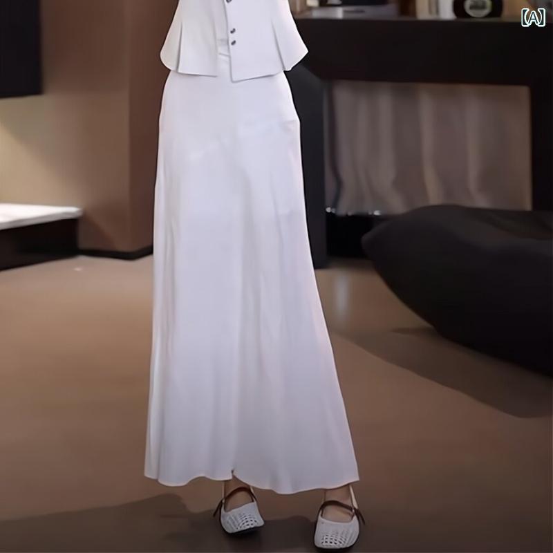 オシャレ 衣裳  春夏 白いこと 通い 余暇 流行り物 真っただ中 丈 リネン a伝達ルート 細長い切口スコート