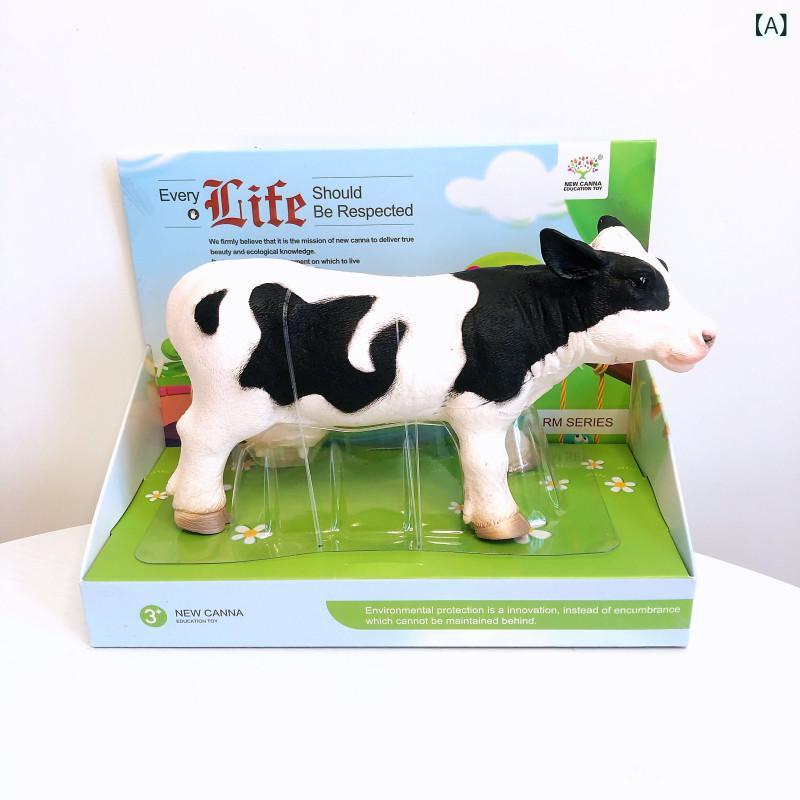 子供 フィギュア 品質の 農場の 動物の ソフトジェル 羊 牛 馬 豚 綿 詰め 模型 玩具 大型 プレイハウス|ホープ
