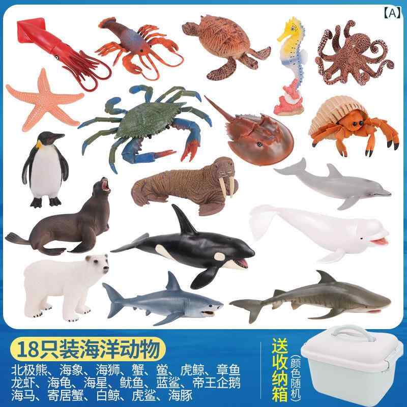 子供 フィギュア 海洋 動物の おもちゃ セットの シミュレーション 水中 生物の 世界 サメ ベルーガ 子供の 装飾品 赤ちゃんの 認知