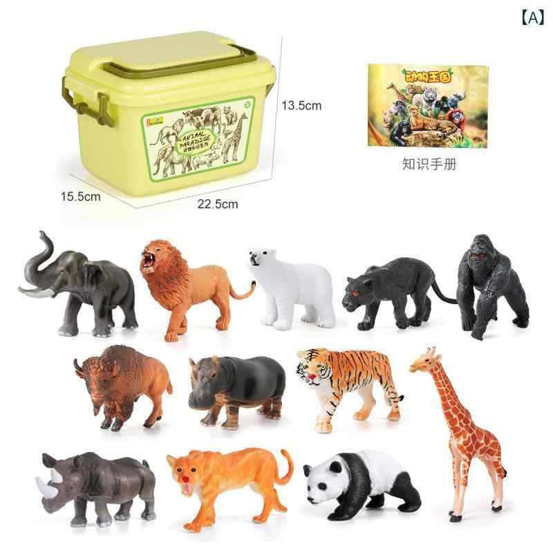 フィギュア おもちゃ 子供の おもちゃの 動物 シミュレーション バイオニック 男の子 早期 教育 パズル 赤ちゃんの 認知 セット 野生の 農場の