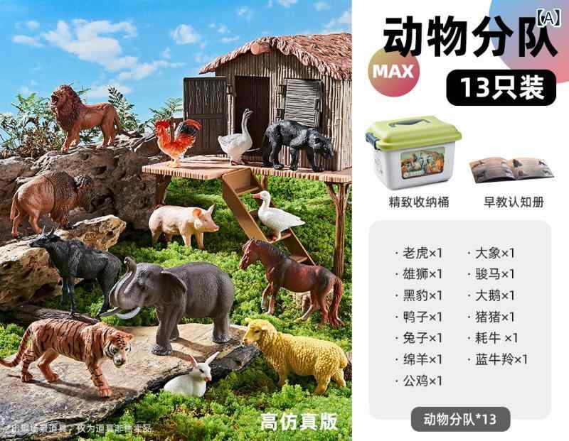 フィギュア おもちゃ プレゼント ドイツの 子供の シミュレーション おもちゃ 早期 教育 動物 セット 赤ちゃんの 認知 野生 動物の 世界 農場の フル