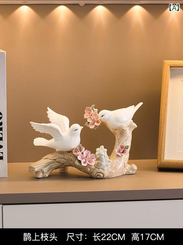 置物 プレゼント モダンで シンプル セラミックの 鳥の 飾り 家の リビング ルームの ワイン キャビネットの 柔らかい 装飾 風の 部屋の デスク トップ ポーチの