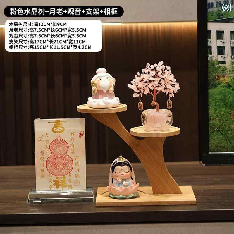 置物 プレゼント 玄関 ポーチ ステップバイステップ ピンク クリスタル ツリー オフィス 装飾 リビング ルーム ホームデコレーション 女の子 誕生日 新築 祝い ギフト