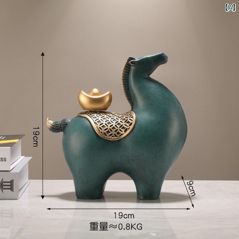 インテリア オブジェ チャイナ風 すぐに 豊かな 馬の 飾り物 オフィスの 装飾品 高級 リビング ルーム アンティーク 棚 新築 祝い オープニング ギフト 4,711円