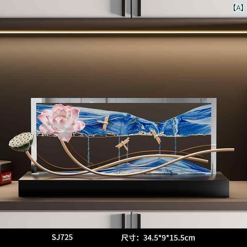インテリア オブジェ 幸運の 流 砂 絵画 装飾品 高級 リビング ルーム ポーチ ワイン キャビネット 装飾 オフィス 新築 祝い ギフト