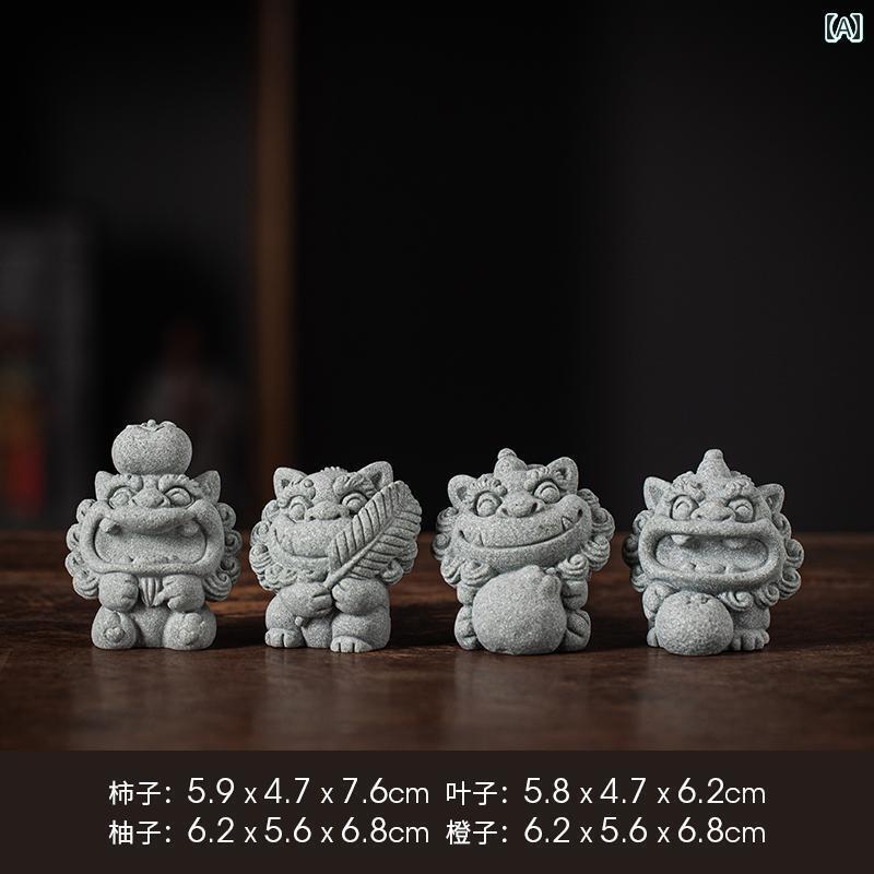 インテリア オブジェ 友人 会社の 贈り物 オフィスの 自宅の デスク トップの 装飾品の かわいい ヒーリングストーン ライオンの ペア 7,916円