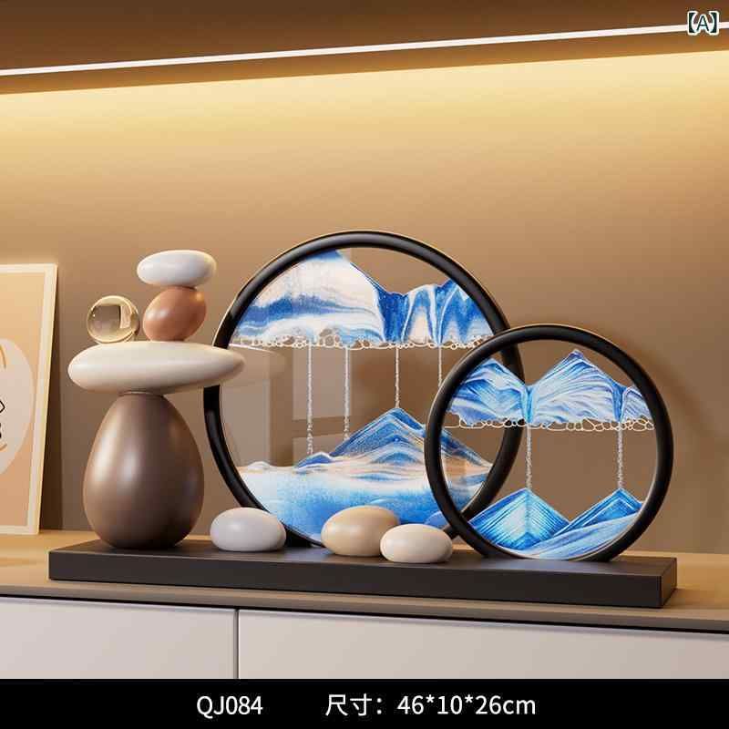 インテリア オブジェ 幸運の 流 砂 絵画 装飾 自宅の リビング ルーム ポーチ テレビキャビネット ワイン キャビネットの 軽量 高級 ハイエンド オフィス