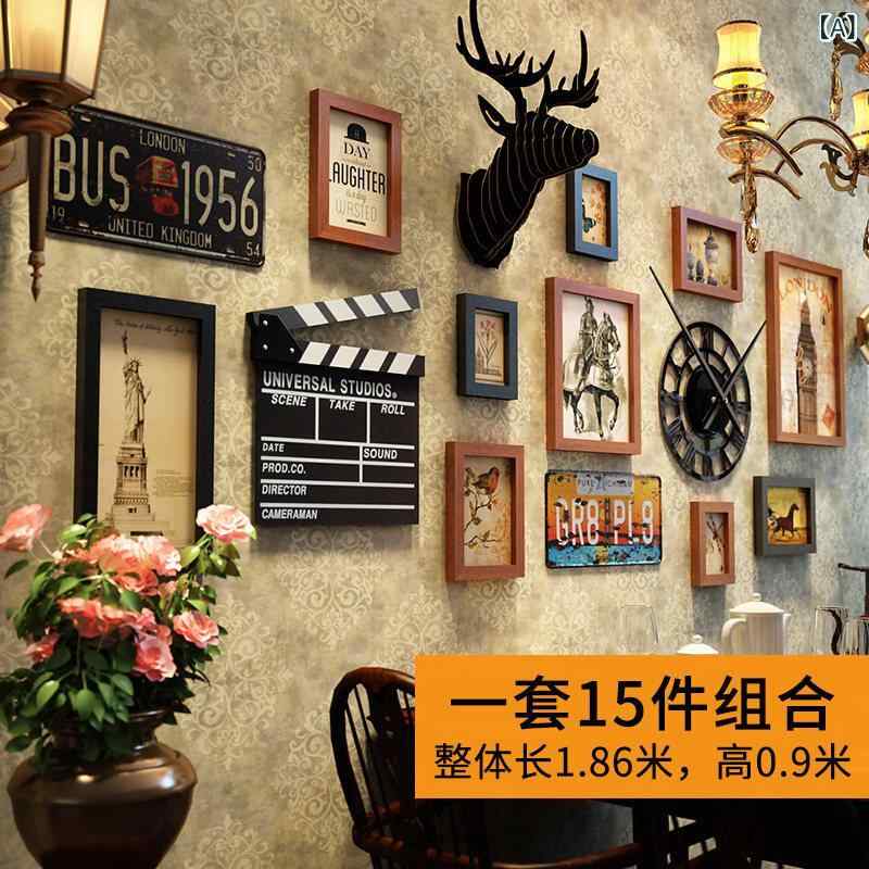 インテリア オブジェ おしゃれ な レトロ カフェ レストランの 壁の 装飾 理髪 店 バーベキュー レストラン アメリカン ボックスの 壁掛け