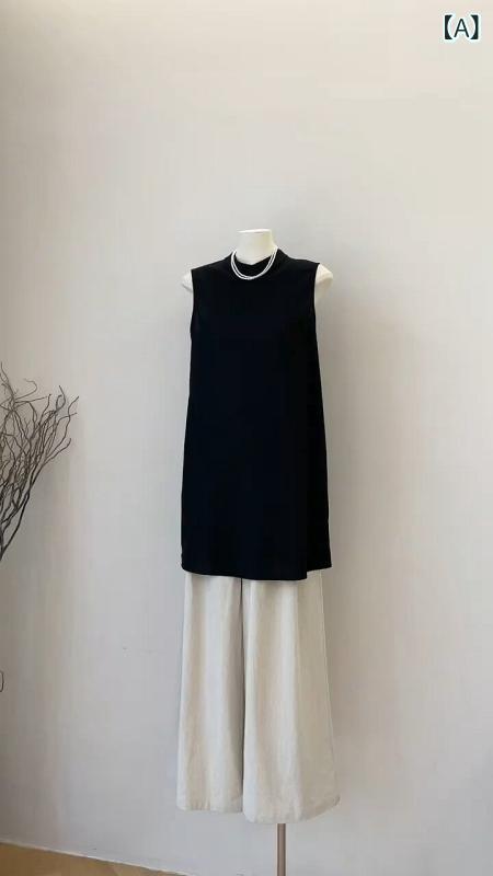 レディース トップス 愛くるしい 夏に 真っただ中 丈の ノースリーブ トップスを 一揃い 着る のは まだ 遅れて ありません。 小っちゃいな 人は 心地よい 広広とした ズボン下 背広を