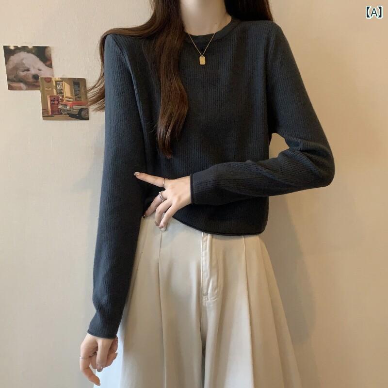 レディース トップス ニット シャツ トップス レディース 早春 大きいサイズ 太 mm スリム ショート セーター 商品 美しい 小さい
