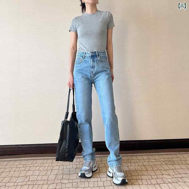レディース ジーンズ ズボン下 左 唐 ハイウエストナ ロース ショッピングセンター 引っ切り無い デニム レディース 年月 アメリカン レトロ 点火装置 色合い やや 伸縮性の ある モップ ロング ズボン下