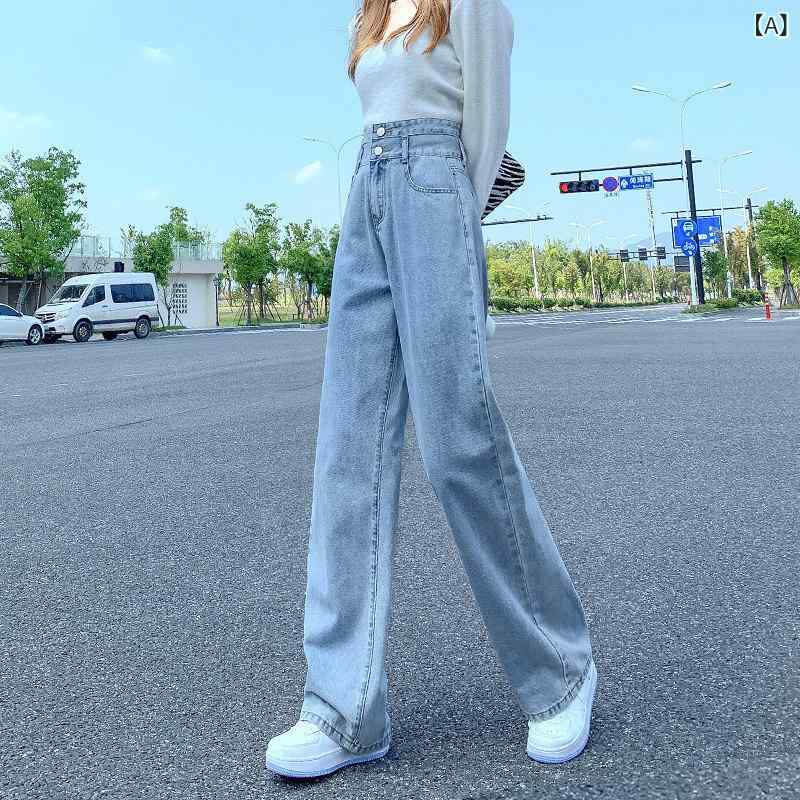 ワイド パンツ オシャレ ハイウエスト ソフト ジーンズ レディース 2025 春夏 ストレート ドレープ スリム スモール ナロー ワイド レッグ パンツ