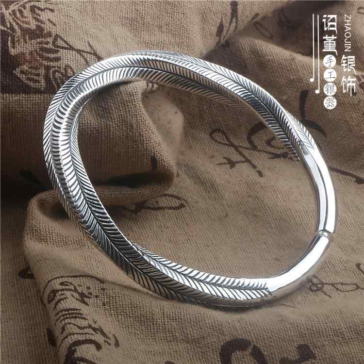 ブレスレット バングル オシャレ シルバーブレスレット 魚 草 メンズ マットシルバー 999 恋人への ギフト メビウスリング カップル|ホープ
