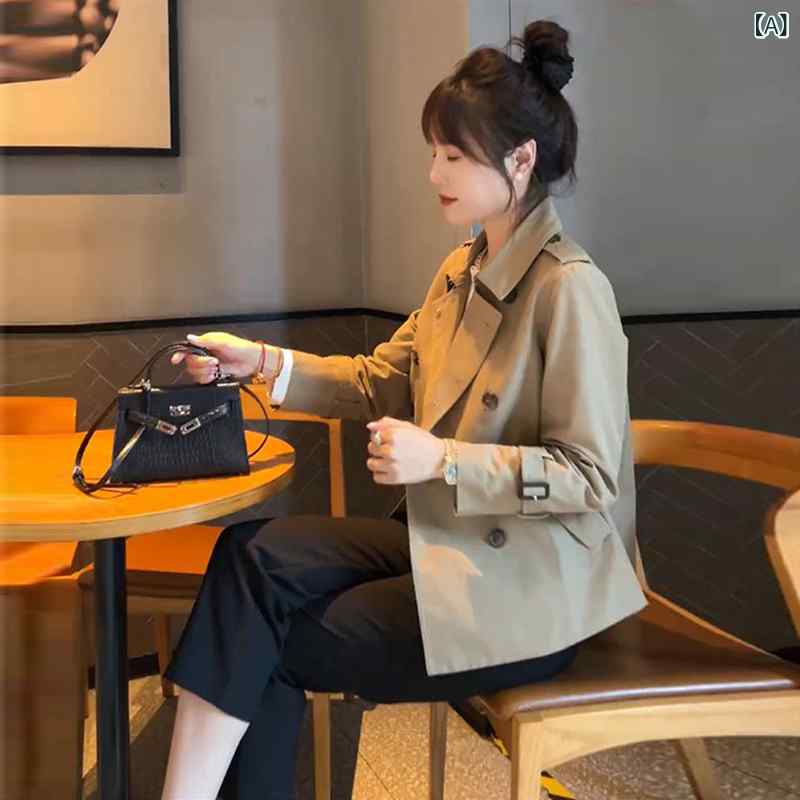レディース トップス かわいい 春秋 レディース 高級 ショート ウィンドブレーカージャケット 大きいサイズ ゆったり スリム カジュアル スーツ ステーション の 商品 トップス