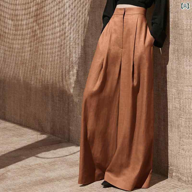 レディース パンツ オシャレ 女性用 ワイド パンツ ハイウエスト しわに なりにくい ゆったり スリム ドレープ 女性に おしゃれ