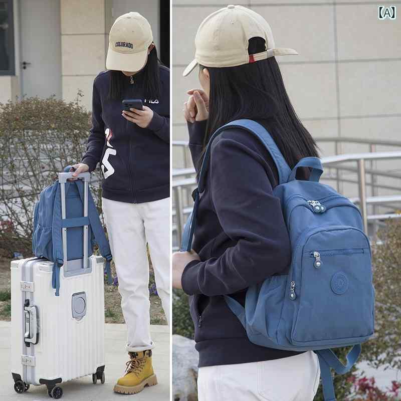便利 カバン リュック 2025 春夏 ミディアム バック パック 防水 旅行 軽量 ナイロン 布 バッグ トロリーケース レディース