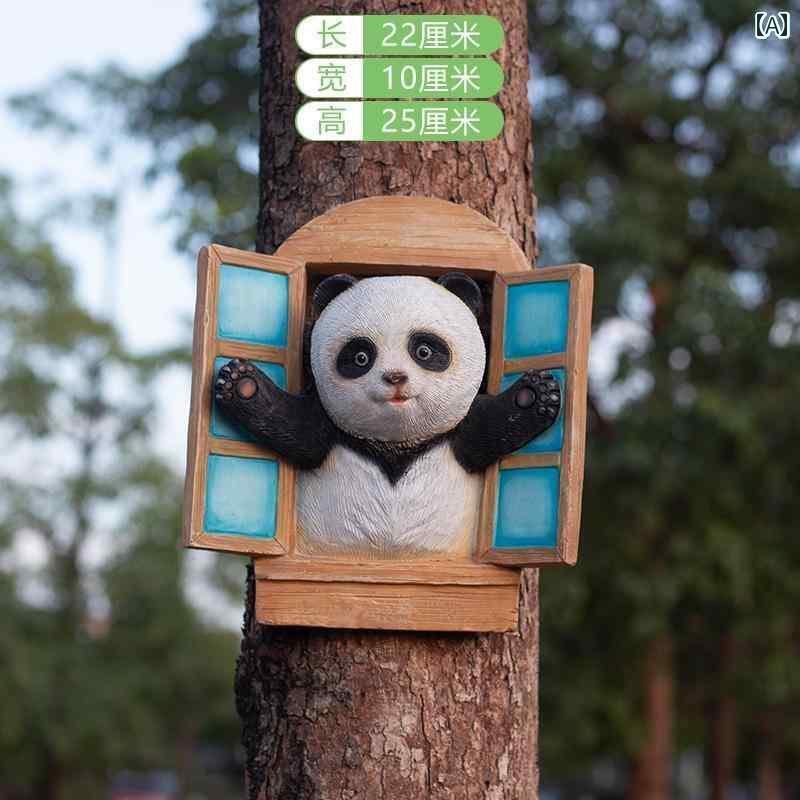 インテリア オブジェ おしゃれ な レッサーパンダの 飾り ホームステイ 庭木 ペンダント 幼稚園 屋外 中庭 庭 壁掛け