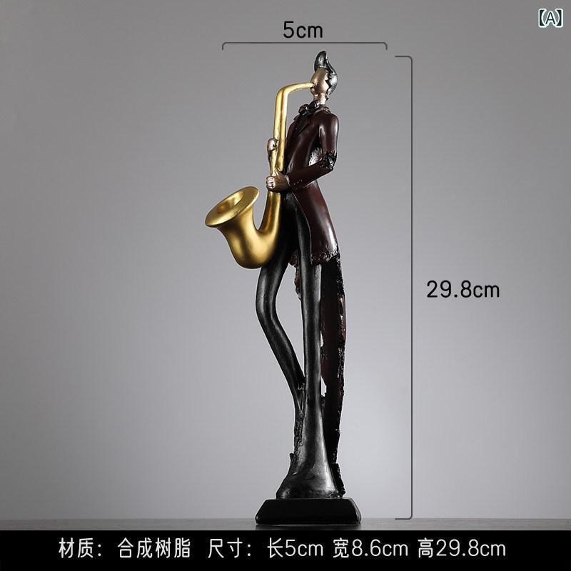 インテリア オブジェ おしゃれ レトロ ミュージシャンの 装飾品 ギター バイオリン 楽器 パフォーマンス リビング ルーム ホーム ソフト デコレーション テレビ キャビネットの 装飾