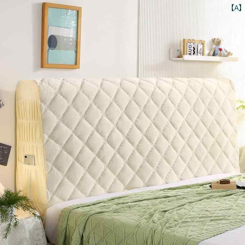 おしゃれ ベット ヘッド カバー 夢のような オールインクルーシブ ユニバーサル ベッド サイド カバー キルティング 厚手 ソフト ヨーロピアン 背もたれ シンプル ダストカバー 保護