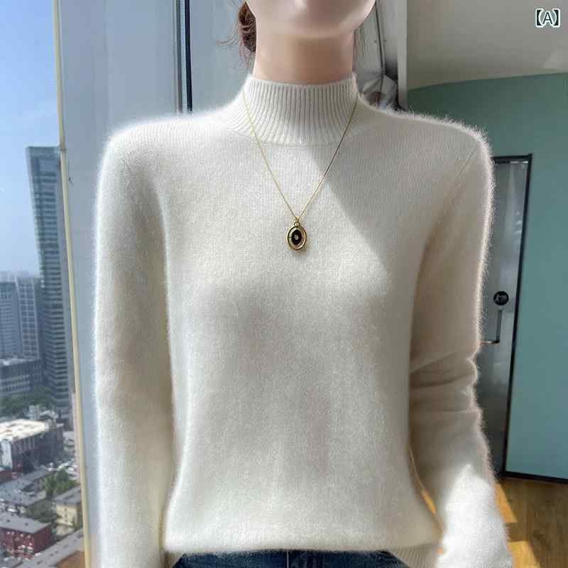 レディース トップス ハイネック の 商いもの 二分の一 タートルネック 100 % プルオーバー レディース 春 御前上等 編み物 厚底 ホンブルグ帽 蝋涙