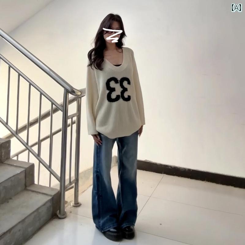 レディース トップス かわいい ホワイトの 高級 セーター レディース 秋冬 2025 アメリカン 韓国 プルオーバー ニット トップ