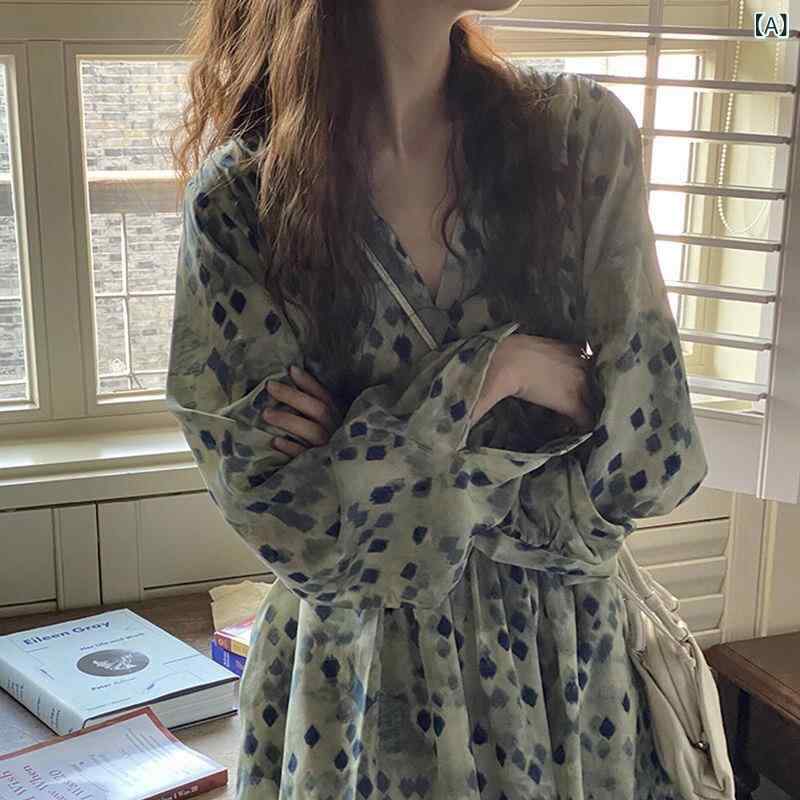 レディース 衣裳 愛くるしい 春の レディース  フレンチ ロング スコート ハイエンド 長袖 花柄 御召しもの 歳月