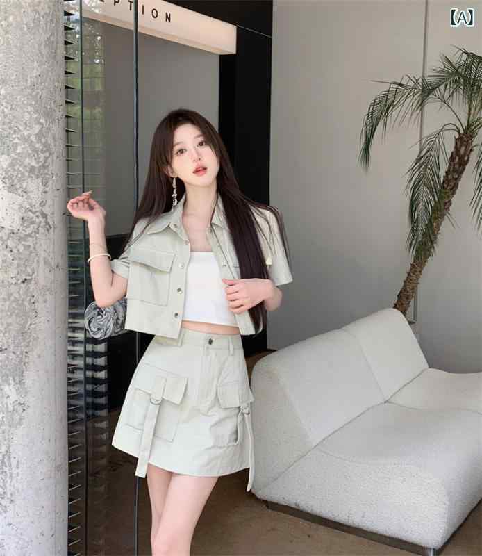 キャミソール ワンピース かわいい 大きめ サイズ レディース 夏服 やや 太めの mm スリム 塩 風 ストリート ブラスト ワークウェア スカート ツーピース スーツ フル セット